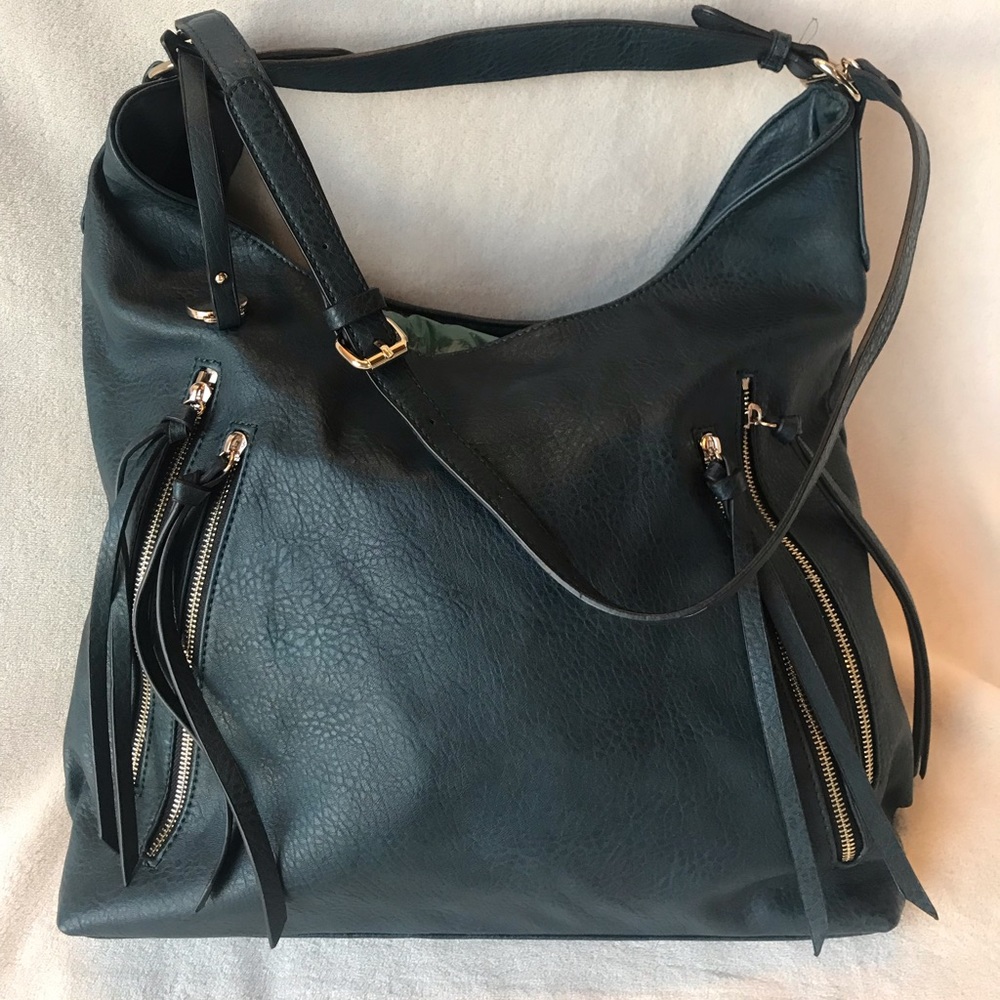 Beautiful ladies hobo/tote bag- emerald blue color